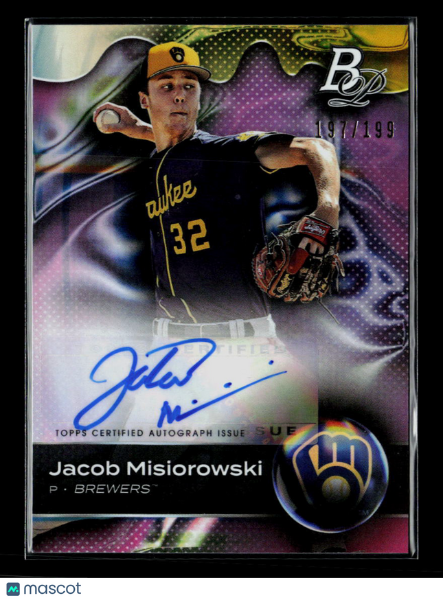 2023 Bowman Platinum Jacob Misiorowski #TOP-69 197/199 Auto