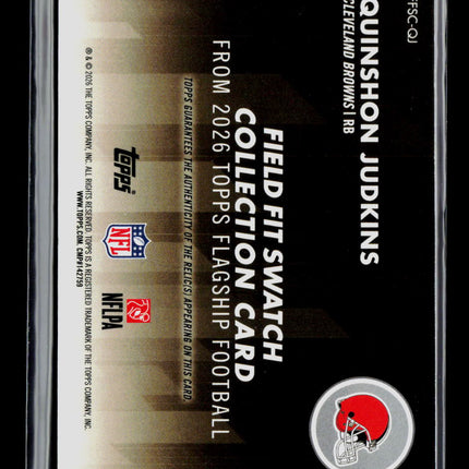 2026 Topps Flagship Quinshon Judkins #FFSC-QJ Player-Worn Patch