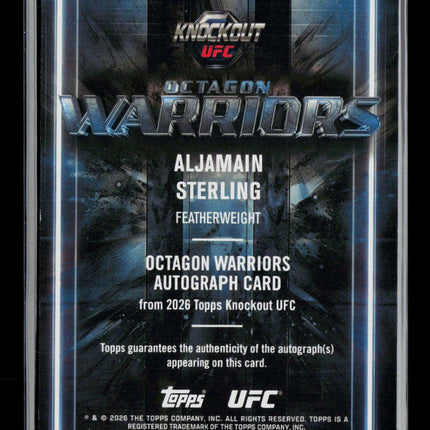 2026 Topps Knockout UFC Octagon Warriors Aljamain Sterling #OWS-AL 252/299 Auto