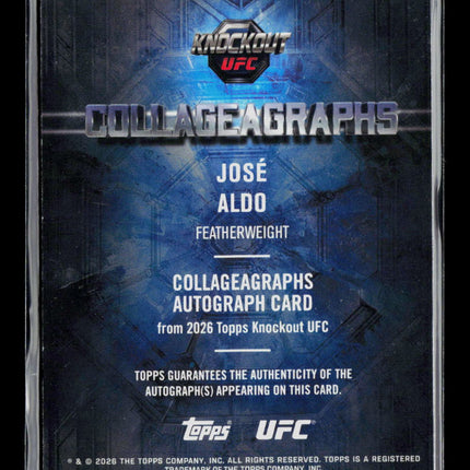 2026 Topps Knockout UFC Jose Aldo #CGS-JA 5/8 Auto