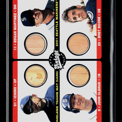 2002 Upper Deck Vintage Timeless Teams Ichiro Edgar Martinez #B-SEA Bat