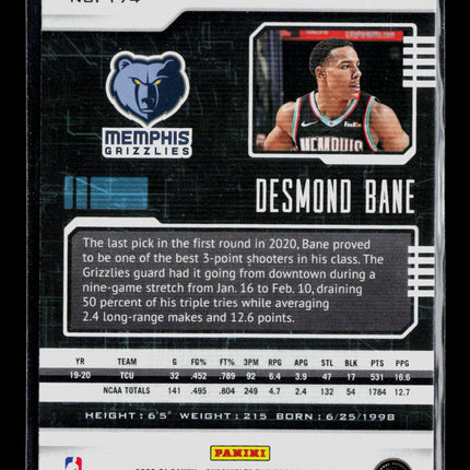 2021 Panini Chronicles Playbook Desmond Bane #174 RC