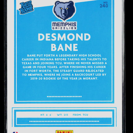 2020 Panini Donruss Desmond Bane #240
