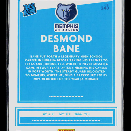 2020 Panini Donruss Desmond Bane #240