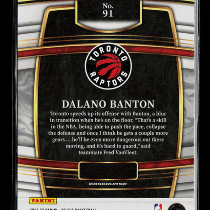 2022 Panini Select Dalano Banton #91 RC