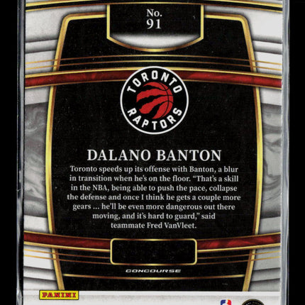 2022 Panini Select Dalano Banton #91 Concourse RC
