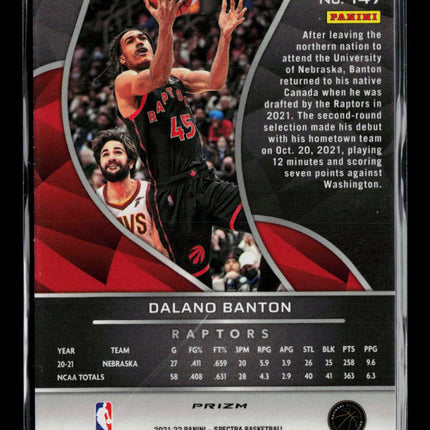 2022 Panini Spectra Dalano Banton #147 RC