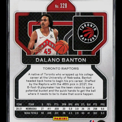 2021 Panini Prizm Dalano Banton #328 RC