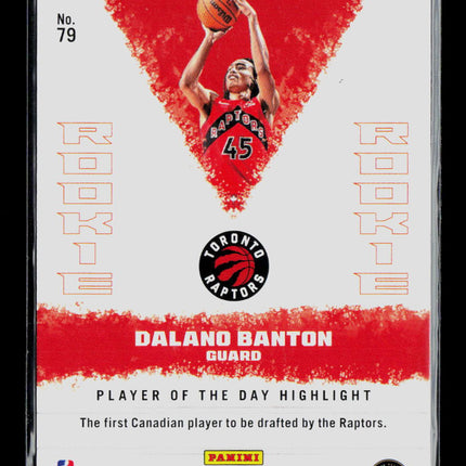 2022 Panini Player of the Day Dalano Banton #79 RC Holo