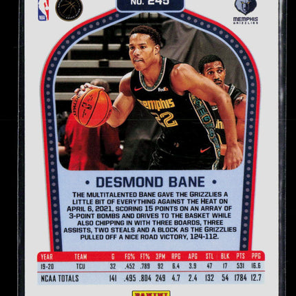 2021 Panini Chronicles Marquee Desmond Bane #245 RC