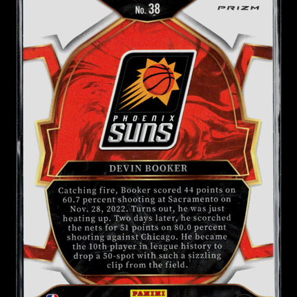 2023 Panini Select Devin Booker #38 Red Prizm