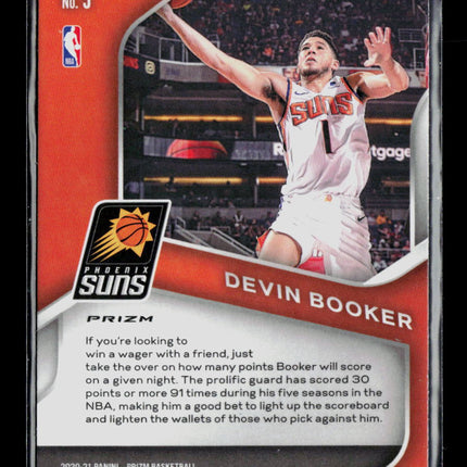 2021 Panini Prizm Dominance Devin Booker #5 Silver