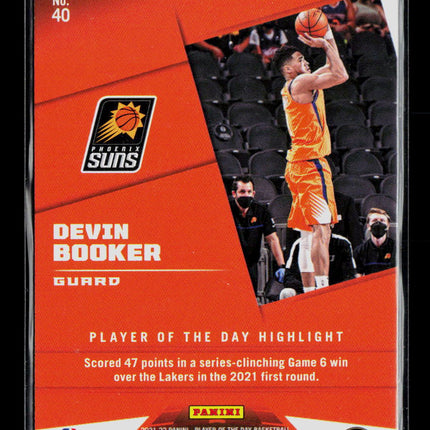 2022 Panini Player of the Day Devin Booker #40 Holo