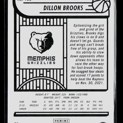 2022 Panini Hoops Dillon Brooks #135