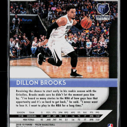 2018 Panini Prizm Dillon Brooks #106 Silver