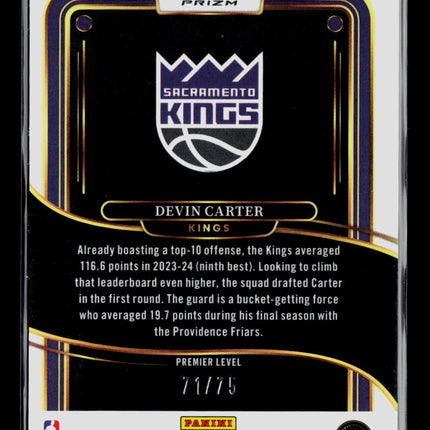 2025 Panini Select Devin Carter #174 Blue RC 71/75