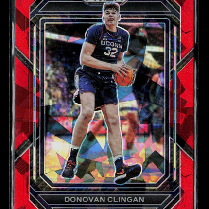 2023 Panini Prizm Draft Picks Donovan Clingan #48 Red Ice