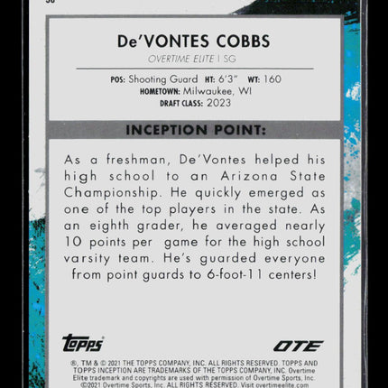 2021 Topps Inception De'Vontes Cobbs #56