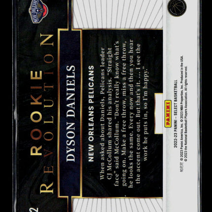2023 Panini Select Rookie Revolution Dyson Daniels #12 RC