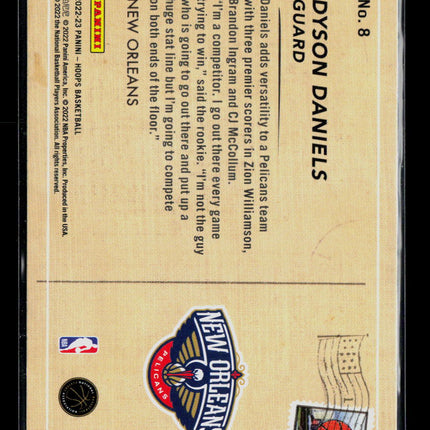 2022 Panini Hoops Rookie Greetings Dyson Daniels #8