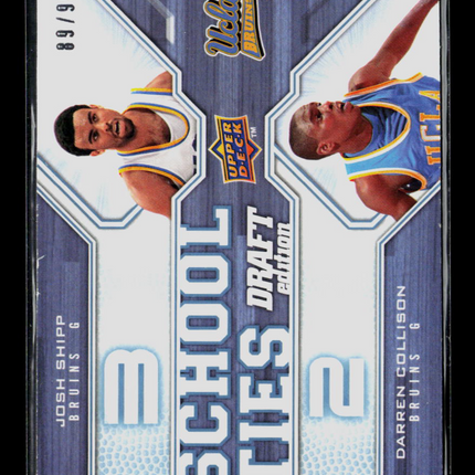 2009 Upper Deck Draft Edition School Ties Josh Shipp Darren Collison #ST-UB /99