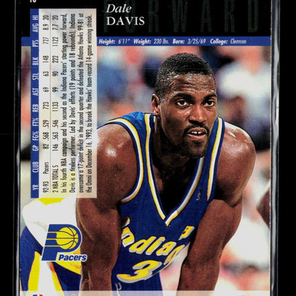 1994 Upper Deck Collector's Choice Dale Davis #19 Gold Signature