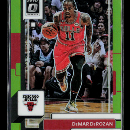 2023 Panini Donruss Optic Basketball DeMar DeRozan #65 Lime Green 074/149