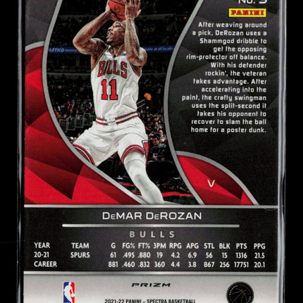 2022 Panini Spectra DeMar DeRozan #9 Red