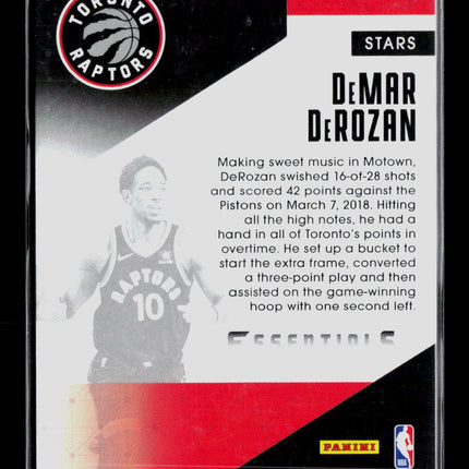2018 Panini Essentials Essential Stars DeMar DeRozan #ES-16