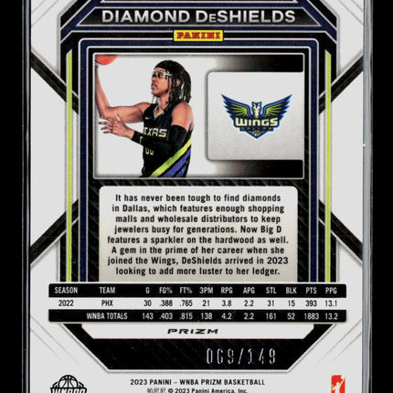 2023 Panini Prizm WNBA Diamond DeShields #119 Purple /149