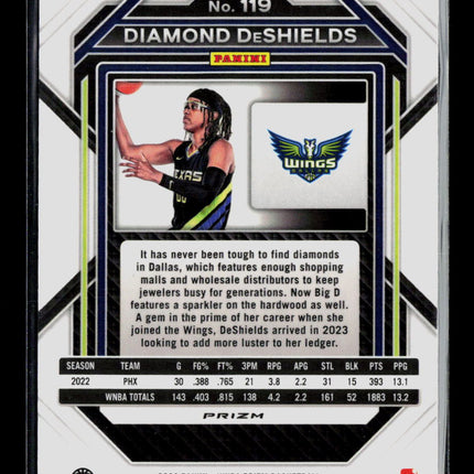 2023 Panini Prizm WNBA Diamond DeShields #119 Hyper