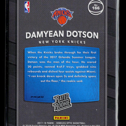 2018 Donruss Optic Damyean Dotson #166 Disco