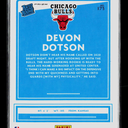 2021 Panini Donruss Optic Devon Dotson #173 Blue Velocity