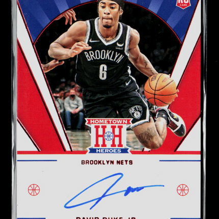2022 Panini Chronicles Hometown Heroes David Duke Jr. #HHR-DDJ RC Auto
