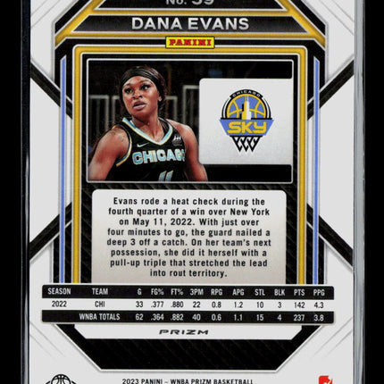 2023 Panini Prizm WNBA Dana Evans #59 Red Wave
