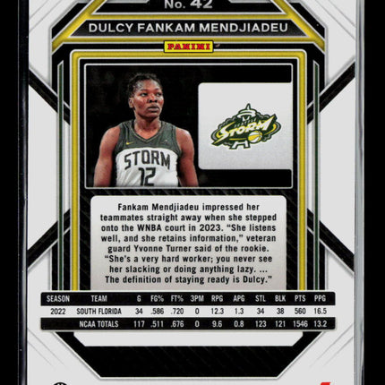 2023 Panini Prizm WNBA Dulcy Fankam Mendjiadeu #42 RC