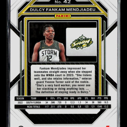 2023 Panini Prizm WNBA Dulcy Fankam Mendjiadeu #42 RC
