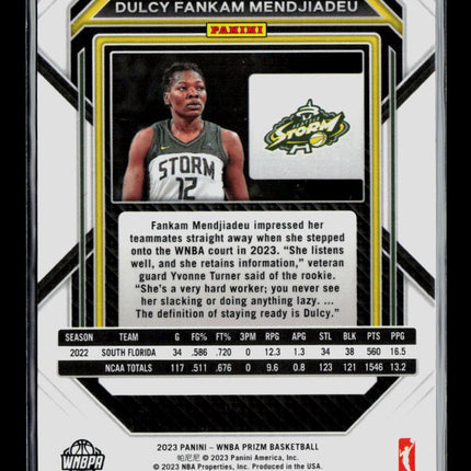 2023 Panini Prizm Dulcy Fankam Mendjiadeu #42 RC
