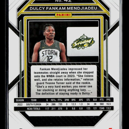 2023 Panini Prizm WNBA Dulcy Fankam Mendjiadeu #42 RC