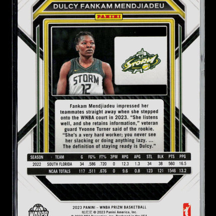 2023 Panini Prizm WNBA Dulcy Fankam Mendjiadeu #42