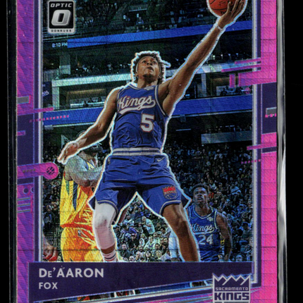 2021 Donruss Optic De'Aaron Fox #23 Pink Hyper