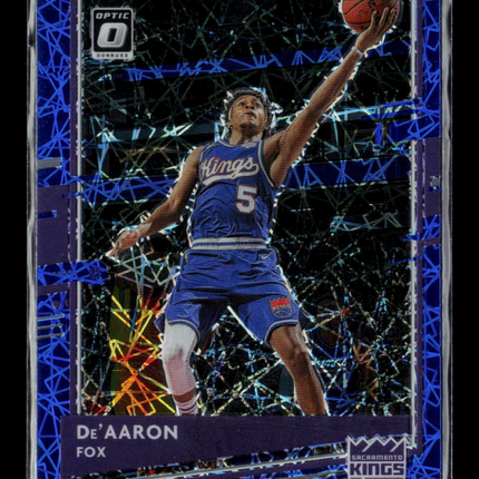 2020 Panini Donruss Optic De'Aaron Fox #23 Blue Velocity