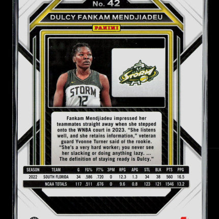 2023 Panini WNBA Prizm Dulcy Fankam Mendjiadeu #42 RC