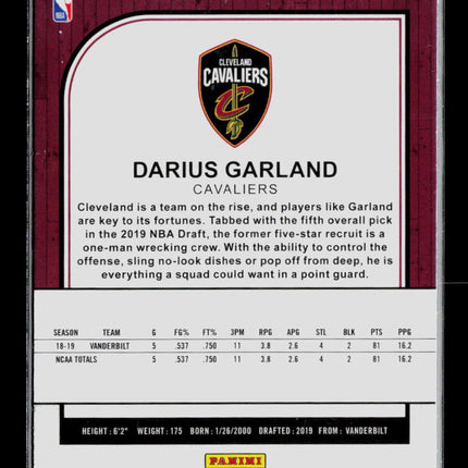 2020 Panini Hoops Premium Stock Basketball Darius Garland #251 RC
