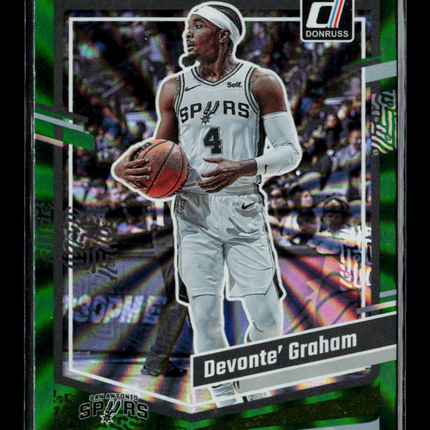 2023 Panini Donruss Basketball Devonte' Graham #59 Green Laser