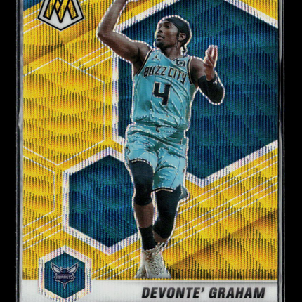 2021 Panini Mosaic Devonte' Graham #196 Yellow Wave