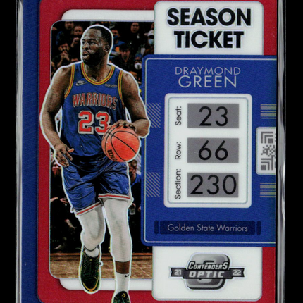 2022 Panini Contenders Optic Draymond Green #23 Season Ticket Blue