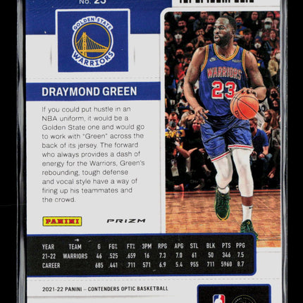 2022 Panini Contenders Optic Draymond Green #23 Season Ticket Blue