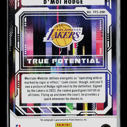 2024 Panini Recon True Potential D'Moi Hodge #TPS-DMI RC Auto /149