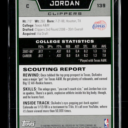 2008 Bowman DeAndre Jordan #139
